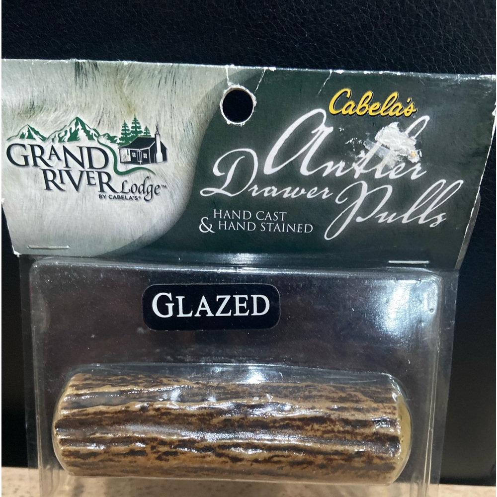 Cabela’s by Grand River Lodge Moose antler pulls. Hand casted and glazed.